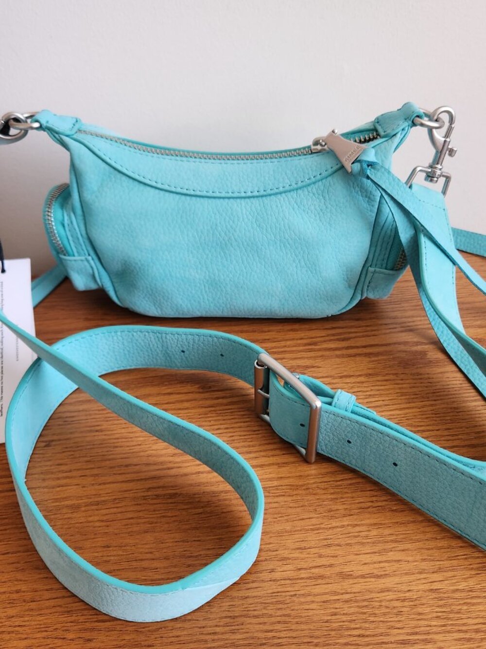 AIMEE KESTENBERG “OCEAN AWAY WE GO” SMALL CONVERTIBLE GENUINE NUBUCK LEATHER CRO - Picture 4 of 9